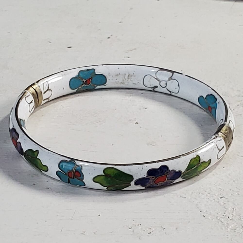 Vintage Bracelet Chinese Cloisonne Bangle